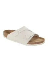 Sandalias Birkenstock Zürich Leve Antique blancas con doble tira ajustable y plantilla anatómica de corcho.