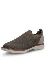 Zapato slip-on Hush Puppies modelo Apolo, de color gris, con capellada de tejido tricotado transpirable y suela de EVA.