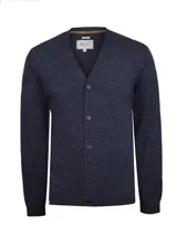 Cardigan RKF modelo Butswin de corte regular, confeccionado en mezcla de lana, viscosa, poliamida y cashmere. Diseño de cuello en V, manga larga y cierre frontal con botones.