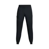 Pantalón de jogging negro con cintura elástica y puños ajustados.
