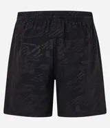 Bermuda deportiva de hombre color marrón, con cintura elástica ajustable mediante lazo y estampa heat print. Confeccionada en tejido de poliéster de secado rápido, diseñada para brindar comodidad y libertad de movimiento durante la actividad física.