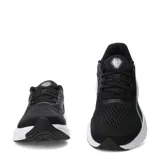 Championes de running Puma Scend Pro 3 para hombre, color negro con suela blanca y detalles plateados. Presentan capellada de malla transpirable, cordones negros y la clásica franja lateral de Puma.