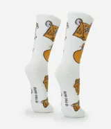 Medias de caña larga color blanco con estampado integral del personaje Jerry de Tom y Jerry.