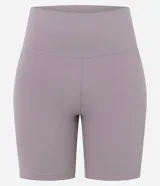 Short ciclista Get Over de microfibra color verde oscuro, de tiro alto y diseño ajustado con bolsillos laterales funcionales.
