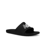 Ojotas New Balance modelo SUF100A1, color negro con el logo de la marca en blanco sobre la tira superior.
