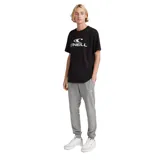 Pantalón de jogging gris con cordón ajustable en la cintura, bolsillos laterales y logo pequeño de la marca O'Neill estampado en la pierna izquierda.
