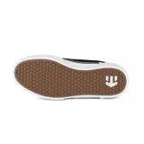 Championes de skate Etnies X Andy Anderson negros con suela blanca y logo de la marca en el velcro.