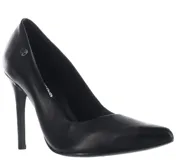 Zapato de tacón alto Bottero, color negro, con punta fina y detalle de logo en el lateral.
