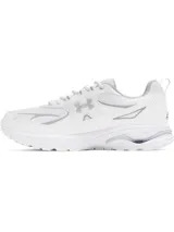 Championes Under Armour modelo Apparition Tech, de diseño retro inspirado en el running. Presentan una parte superior de malla transpirable con superposiciones de cuero y materiales sintéticos, amortiguación reactiva UA HOVR y suela de goma completa para mayor tracción.