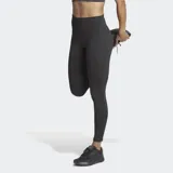 Calzas largas Adidas Adizero Essentials de color negro, con diseño ajustado de tiro alto, cintura elástica y tecnología AEROREADY. Incluye detalles reflectantes y bolsillos funcionales.