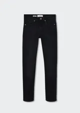 Jeans pushup de corte skinny y tiro bajo, confeccionados en tejido elástico de mezcla de algodón. Presentan diseño de cinco bolsillos, trabillas para cinturón y cierre frontal con cremallera y botón.