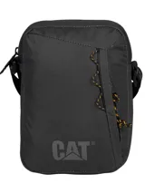 Bolso bandolera unisex color negro, marca CAT, modelo Explorer Shoulder. Cuenta con un compartimento principal con bolsillo interior, un bolsillo delantero con cordón para llavero, correa ajustable para el hombro y logo reflectante. Fabricado con poliéster ripstop reciclado.