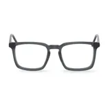 Armazón para lentes de receta Mr Boho modelo Belcher, color gris transparente con forma rectangular.