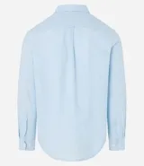 Camisa de manga larga Marfinno con cuello camisero y cierre frontal de botones. Confeccionada en tejido plano de lino y algodón.