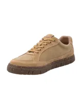 Zapatillas acordonadas color tostado, con capellada de cuero y canvas, plantilla de cuero y suela de goma con tecnología Natural Flex.