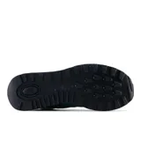 Championes urbanos New Balance modelo 574, color verde azulado con detalles en gris y blanco, confeccionados en gamuza y malla, con logo "N" característico en los laterales y entresuela ENCAP.