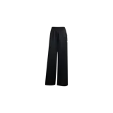 Pantalón deportivo Adidas Adicolor Satin Wide Leg Track Pants de color negro, corte ancho y fluido con cintura elástica. Presenta el logo de la marca bordado en la cadera.