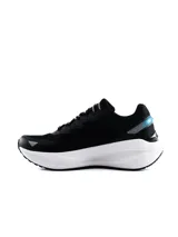 Championes deportivos Umbro Kron para hombre, color negro con entresuela blanca gruesa, detalles en turquesa y cordones bicolor.