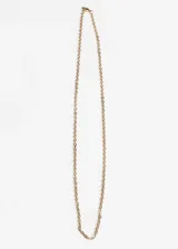 Cadena plateada de acero quirúrgico hipoalergénico, de 2.5mm de ancho.