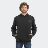 Buzo O'Neill negro con capucha y logo estampado en el pecho.