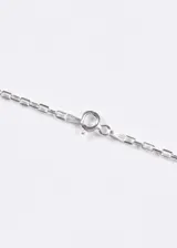 Cadena de plata 925, eslabones tipo forcé, color plateado.
