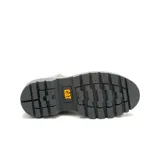 Bota corta Caterpillar modelo Colorado Max Chelsea, color gris, con plataforma dentada y cierre lateral metálico. Presenta logo grabado en el lateral y diseño de punta redonda.
