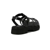 Sandalias bajas Moleca color beige con plataforma track y múltiples tiras.