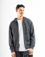 Canguro naranja de felpa con capucha y cierre frontal.