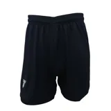 Short deportivo Tiffosi modelo Match, color negro, con cintura elástica y logo de la marca bordado en la parte inferior.