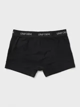 Boxer de algodón blanco con elástico personalizado con la marca Uniform.