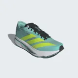 Championes Adidas Adizero SL 2, color celeste con detalles en amarillo y negro, ideales para running.