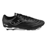 Championes de fútbol Joma N-10, color negro con logo blanco. Fabricados en material sintético resistente y ligero. Suela de material sintético resistente al desgaste. Corte clásico con forro textil interior para mayor comodidad.