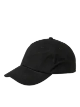 Gorra de béisbol clásica color negro, confeccionada en algodón orgánico con acabado twill. Presenta un diseño de seis paneles con ojales bordados para ventilación y visera curva.
