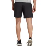 Short de training Adidas color negro, con cintura elástica ajustable con cordón, bolsillos laterales con cierre y logo de la marca estampado en el muslo. Confeccionado en tejido técnico ligero con tecnología transpirable AEROREADY.