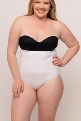 Faja abdominal cavada confeccionada en lycra reforzada, con toque suave, contención media y cola bikini. Incluye breteles desmontables regulables y broche en la entrepierna con fundillo de algodón 100%.