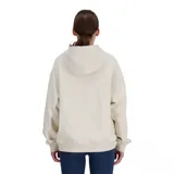 Canguro color crema con capucha, bolsillo tipo canguro y logo bordado en el pecho.