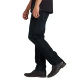 Pantalón de jean Volcom modelo Solver, de corte recto moderno y tiro regular, en color azul oscuro con costuras en contraste.