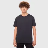 Remera de cuello redondo y manga corta, confeccionada en algodón orgánico con un diseño liso y corte estándar.