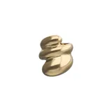 Anillo de aleación de metales con baño de oro de 18k, de diseño voluminoso y orgánico en forma de espiral.