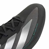 Championes Adidas Feroza Base Mer de color negro, con las icónicas tres tiras de la marca en tono plateado y detalles en color menta en el cuello y el lateral. Diseño aerodinámico de estilo deportivo.