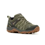 Zapatillas de senderismo Merrell Accentor 3 para hombre, color verde oliva con detalles en marrón.