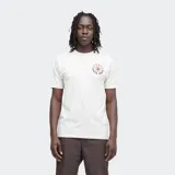 Remera blanca de manga corta con estampado pequeño en el pecho de una flor con el texto "Stance Since 2009".