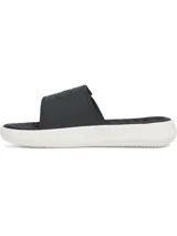 Sandalias tipo ojota Under Armour modelo Ignite Pro 8, con diseño bicolor en negro y blanco. Presentan una correa ajustable con forro de espuma suave y plantilla de espuma viscoelástica para mayor confort. La suela es de EVA duradera con laterales elevados para mayor estabilidad.