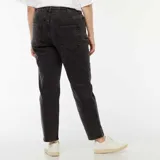 Pantalón jean mom de tiro alto color negro.