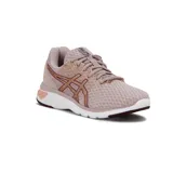 Championes de running Asics Gel-Kamo 2 para mujer, en color rosado con detalles en tono vino y el logotipo lateral característico de la marca.