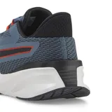 Championes Puma modelo Pwr Frame TR, color gris y azul, con detalles en negro y rojo, diseñados para running y training.