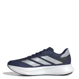Championes de running Adidas modelo Duramo SL 2, color azul marino con detalles en gris plateado. Presentan capellada de malla transpirable, mediasuela con tecnología LIGHTMOTION para amortiguación y suela de goma Adiwear para mayor tracción.