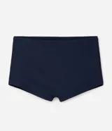 Sunga masculina tipo bóxer color negro, confeccionada en microfibra liviana de poliamida con acabado texturado.