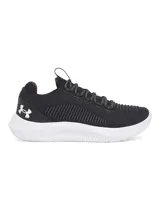 Championes de entrenamiento Under Armour Dynamic 2, color negro con entresuela blanca. Presentan parte superior de tejido IntelliKnit para mayor soporte, lengüeta acolchada y tecnología Flow en la suela para una pisada ligera y reactiva.