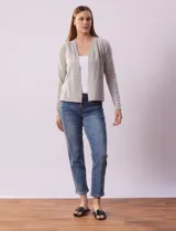Cardigan tejido color beige, marca Vila Milano.